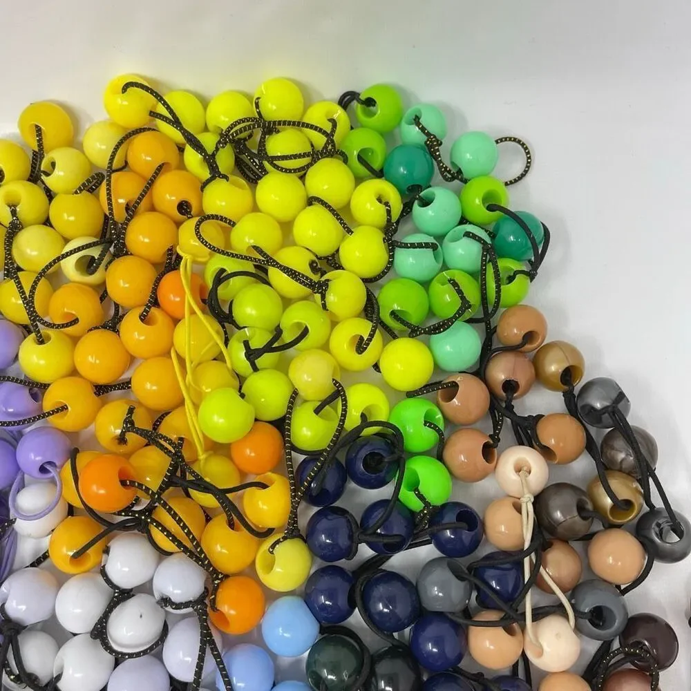 Twin Bead Hair Knocker Pony Tail Holders Bubbles Balls Tie Backs Lot of 156 Sets